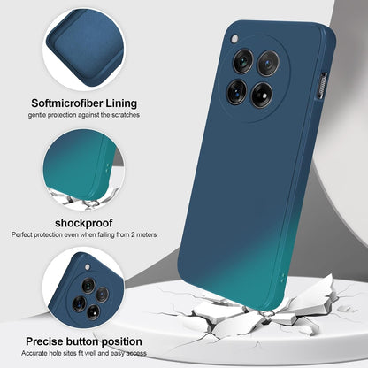 Husa de Protectie, Flippy, pentru OnePlus 12 5G, Liquid Silicone, cu Microfibra pe Interior, Protectie Antisoc, Compatibil Incarcare Wireless, Albastru-5