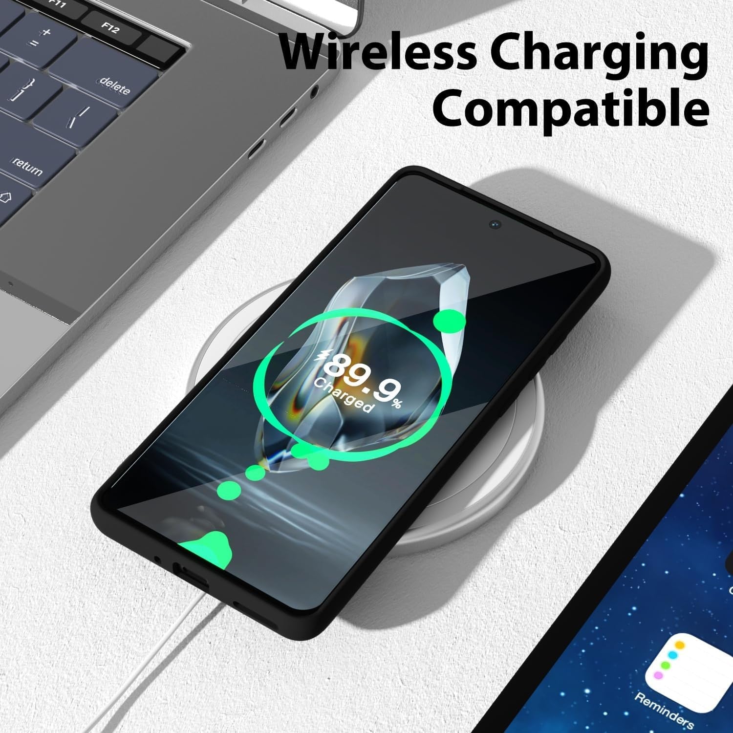 Husa de Protectie, Flippy, pentru OnePlus 12 5G, Liquid Silicone, cu Microfibra pe Interior, Protectie Antisoc, Compatibil Incarcare Wireless, Negru-2
