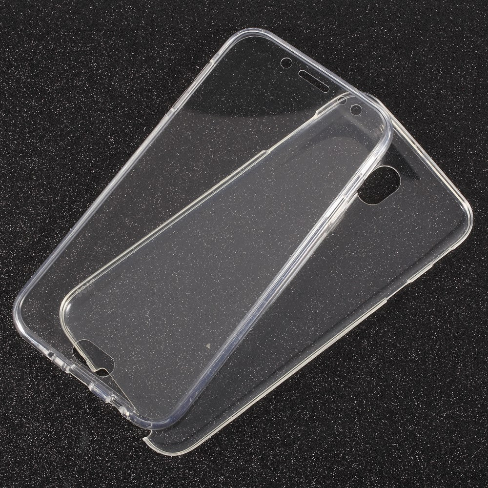 Husa de protectie Flippy® pentru Samsung A3 2017 Full Tpu 360 V2 Transparent cu margini negre-2