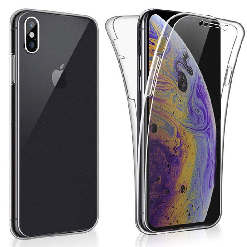 Husa de protectie Flippy® pentru Samsung A3 2017 Full Tpu 360 V2 Transparent cu margini negre-3