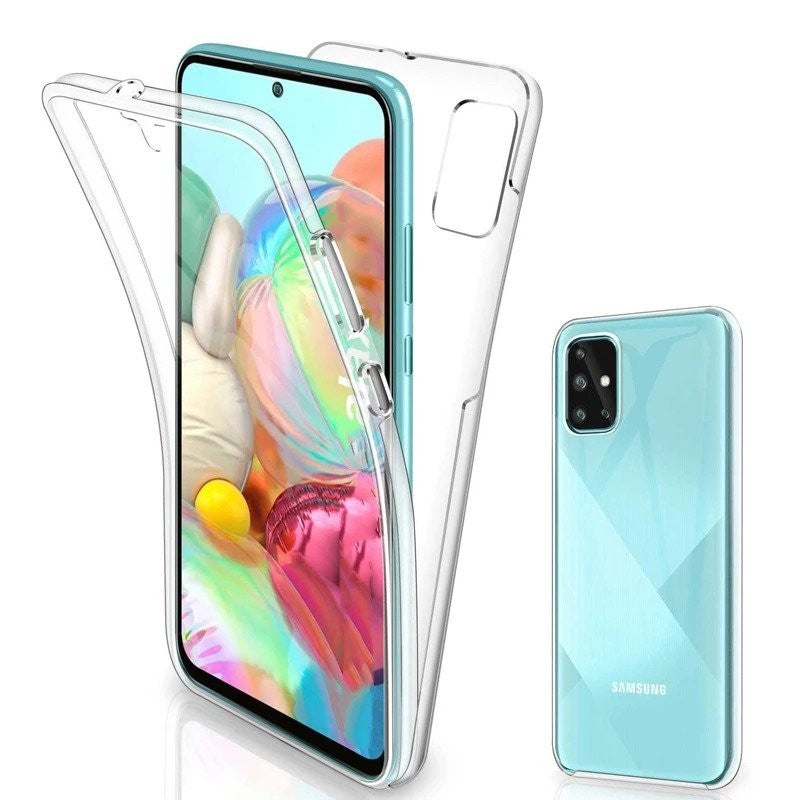 Husa de protectie Flippy® pentru Samsung A3 2017 Full Tpu 360 V2 Transparent cu margini negre-6