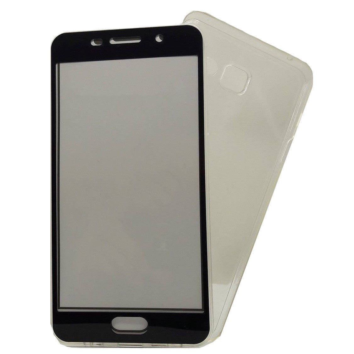 Husa de protectie Flippy® pentru Samsung A7 2016 Full Tpu 360 V2 Transparent cu margini negre-2