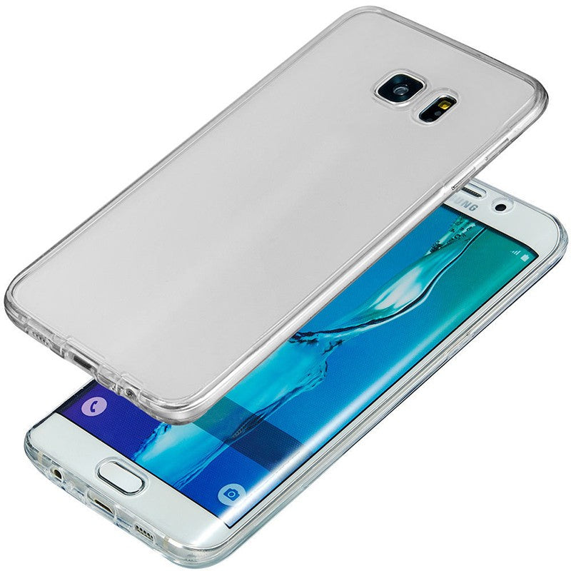 Husa de protectie Flippy® pentru Samsung A7 2017 Full Tpu 360 V2 Transparent cu margini albe-2