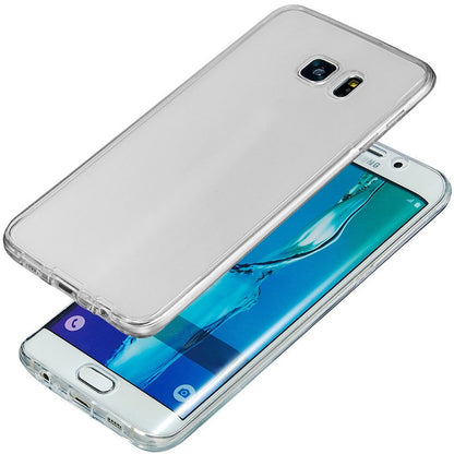 Husa de protectie Flippy® pentru Samsung A7 2017 Full Tpu 360 V2 Transparent cu margini albe-2
