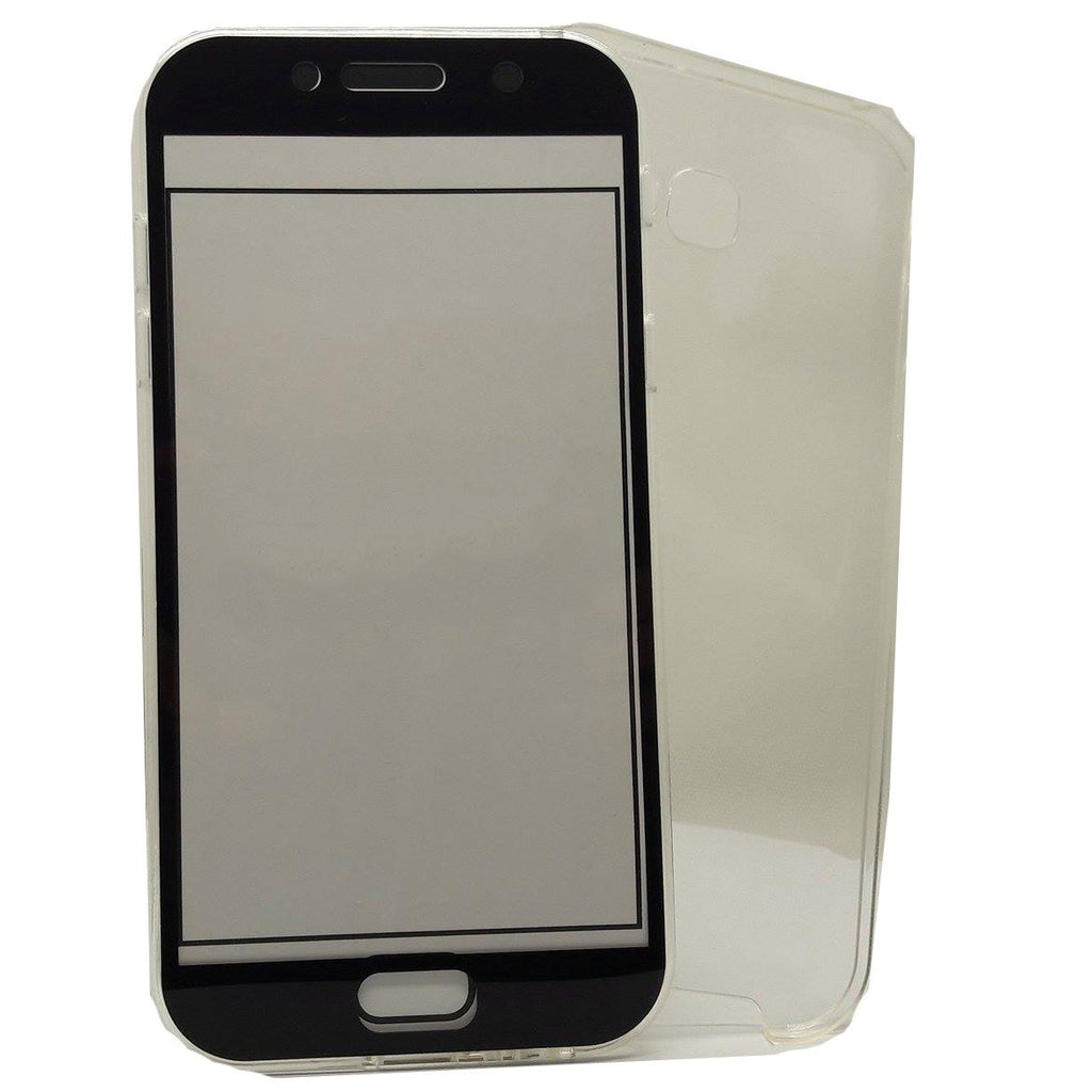 Husa de protectie Flippy® pentru Samsung A7 2017 Full Tpu 360 V2 Transparent cu margini negre-2