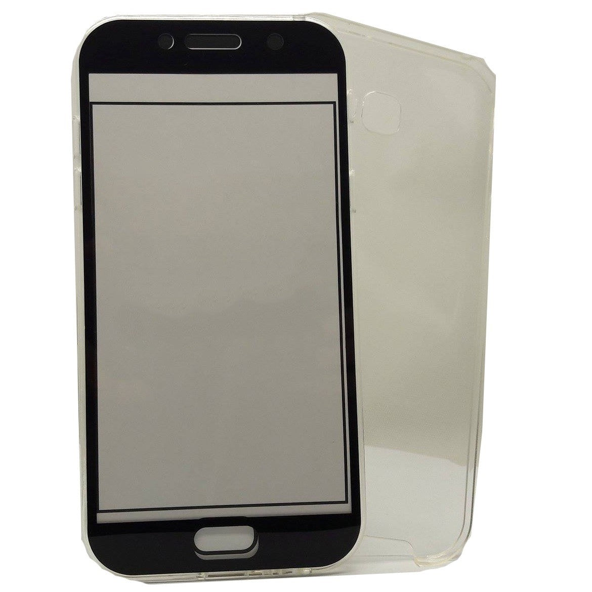 Husa de protectie Flippy® pentru Samsung A7 2017 Full Tpu 360 V2 Transparent cu margini negre-2