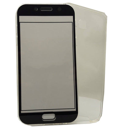 Husa de protectie Flippy® pentru Samsung A7 2017 Full Tpu 360 V2 Transparent cu margini negre-2
