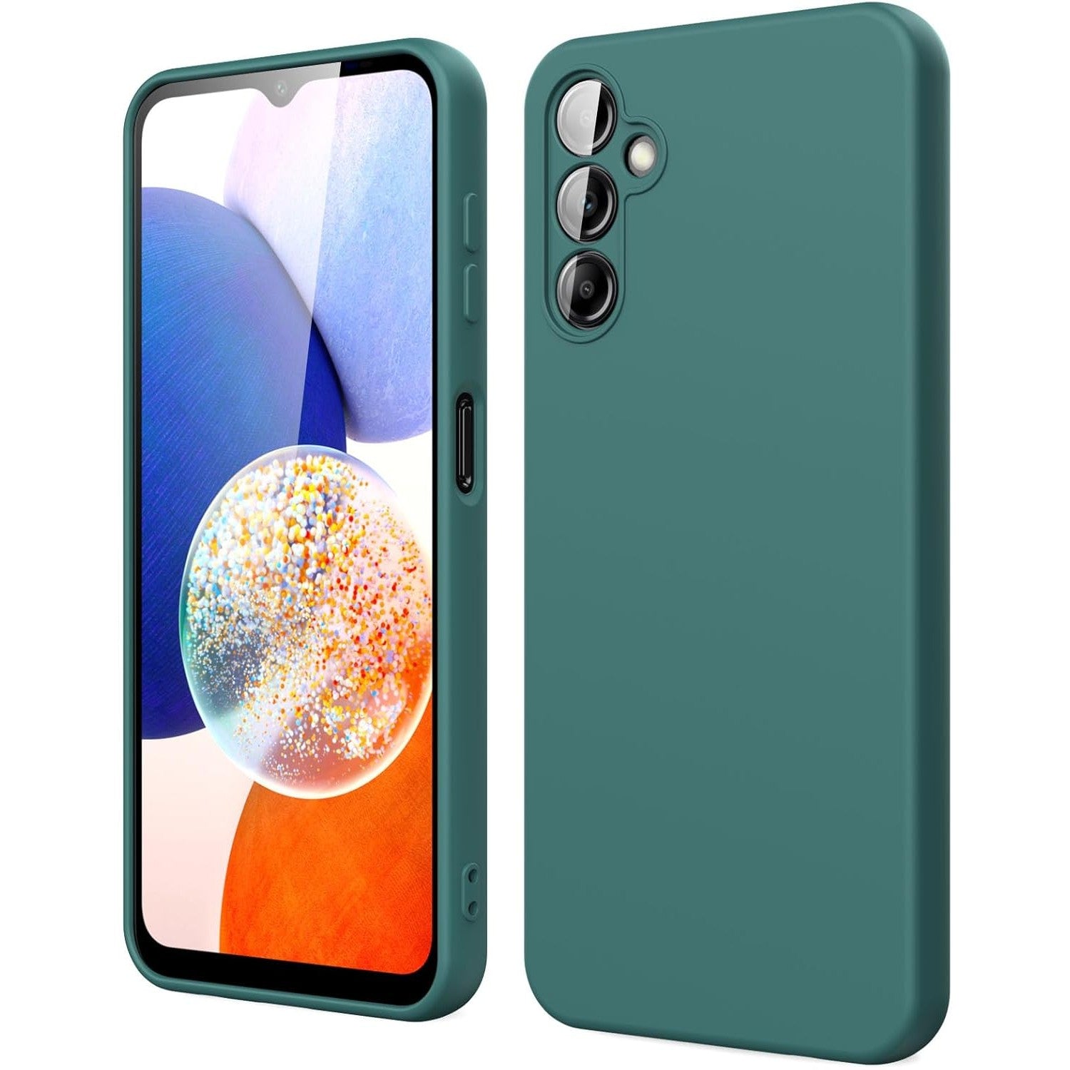Husa de Protectie, Flippy, pentru Samsung Galaxy A15, Liquid Silicone, cu Microfibra pe Interior, Protectie Antisoc, Compatibil Incarcare Wireless, Verde-0