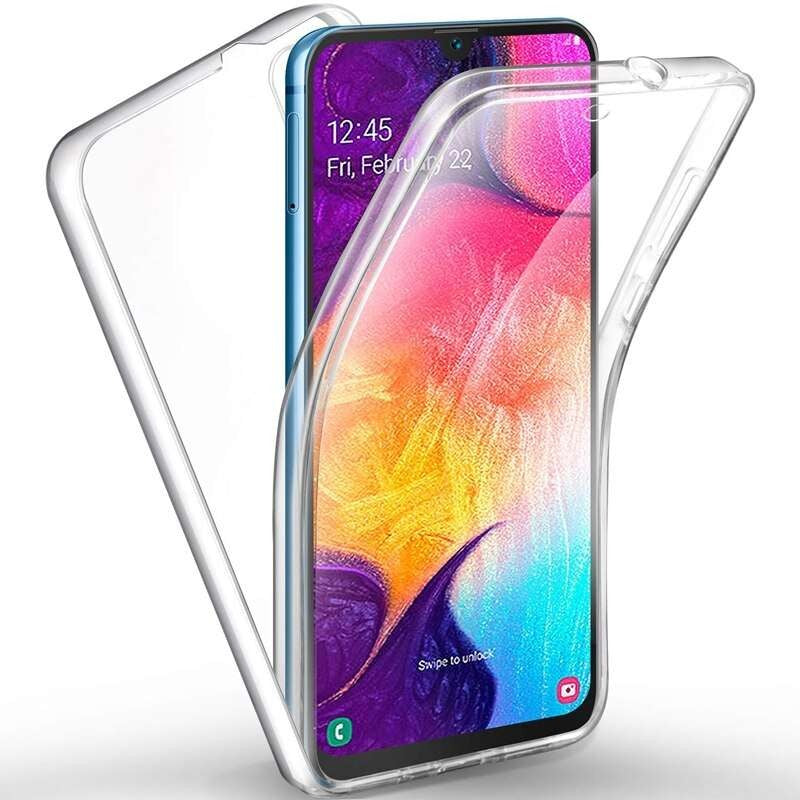 Husa de protectie Flippy® pentru Samsung Galaxy A40, Full Tpu 360, Transparent-3