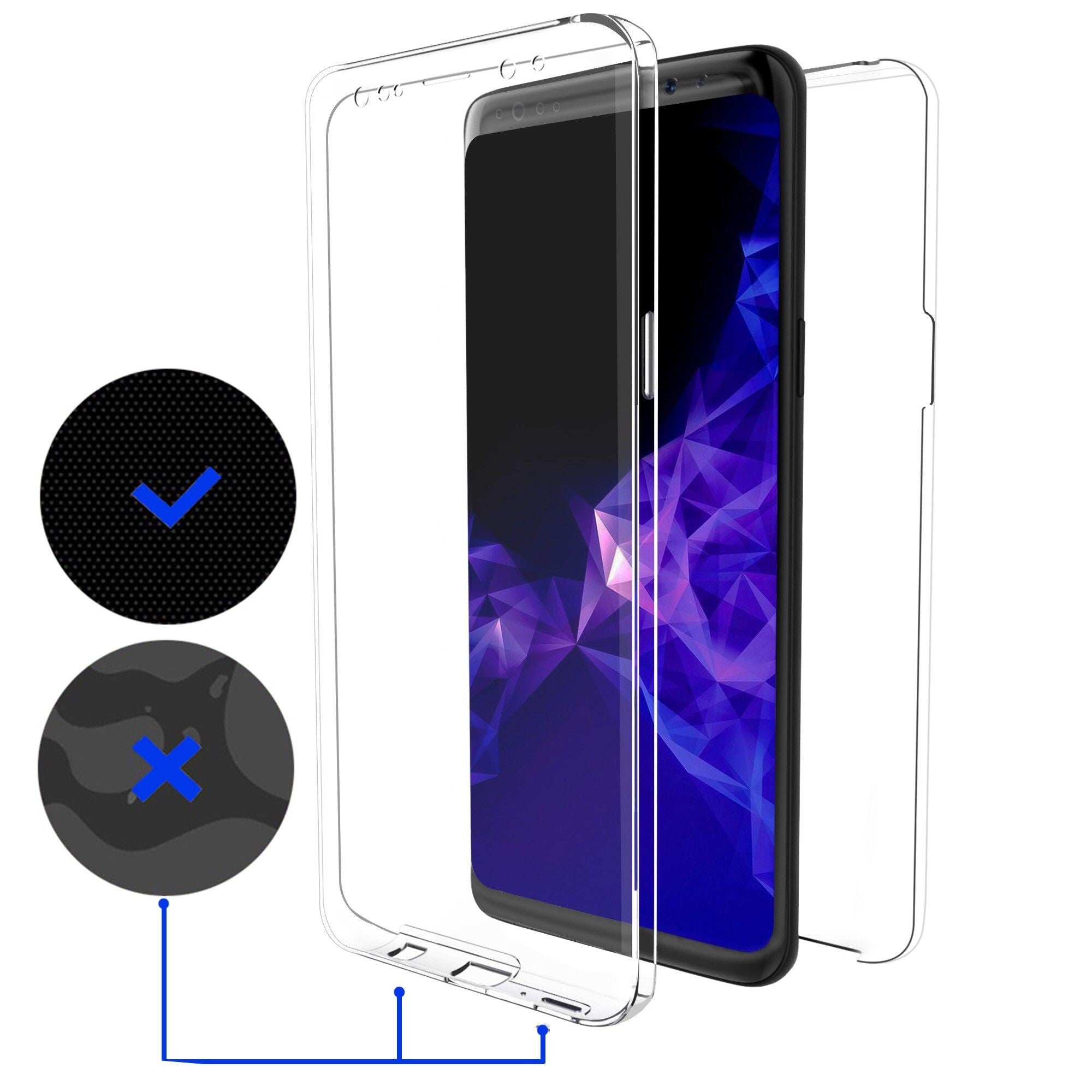Husa de protectie Flippy® pentru Samsung Galaxy S9 Plus Full Tpu 360 V2 Transparent-5
