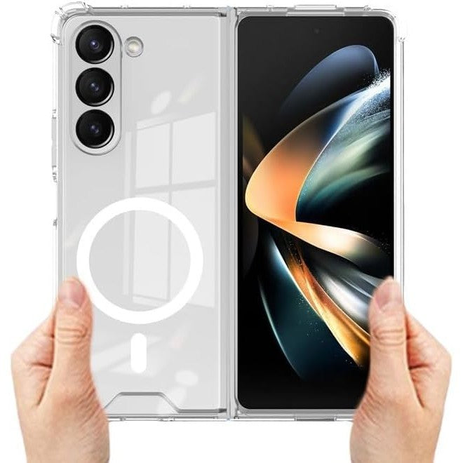 Husa de Protectie, Flippy, pentru Samsung Galaxy Z Fold6, MagSafe, TPU, Transparent-0