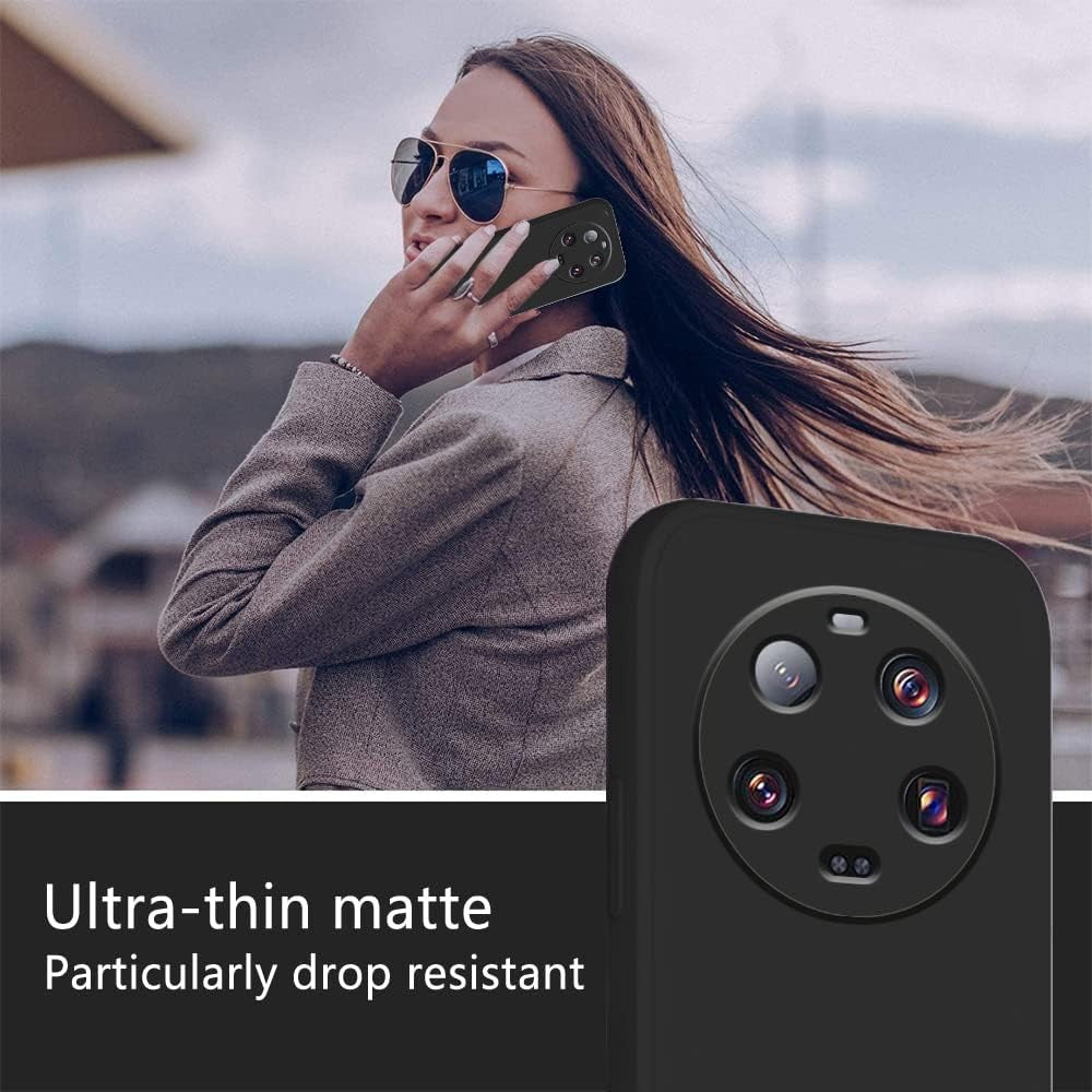 Husa de Protectie, Flippy, pentru Xiaomi 14 Ultra, Liquid Silicone, cu Microfibra pe Interior, Protectie Antisoc, Compatibil Incarcare Wireless, Negru-5