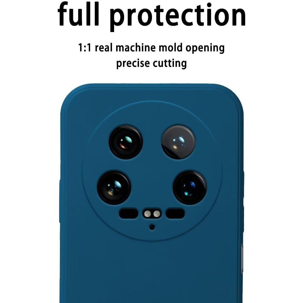 Husa de Protectie, Flippy, pentru Xiaomi 14 Ultra, Liquid Silicone, cu Microfibra pe Interior, Protectie Antisoc, Compatibil Incarcare Wireless, Albastru-2