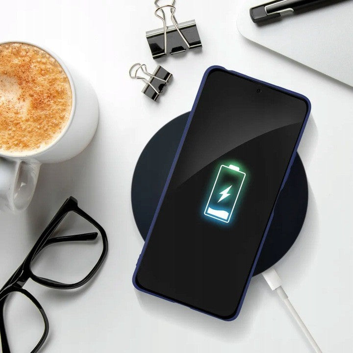 Husa de Protectie, Flippy, pentru Xiaomi 14 Ultra, Liquid Silicone, cu Microfibra pe Interior, Protectie Antisoc, Compatibil Incarcare Wireless, Albastru-5