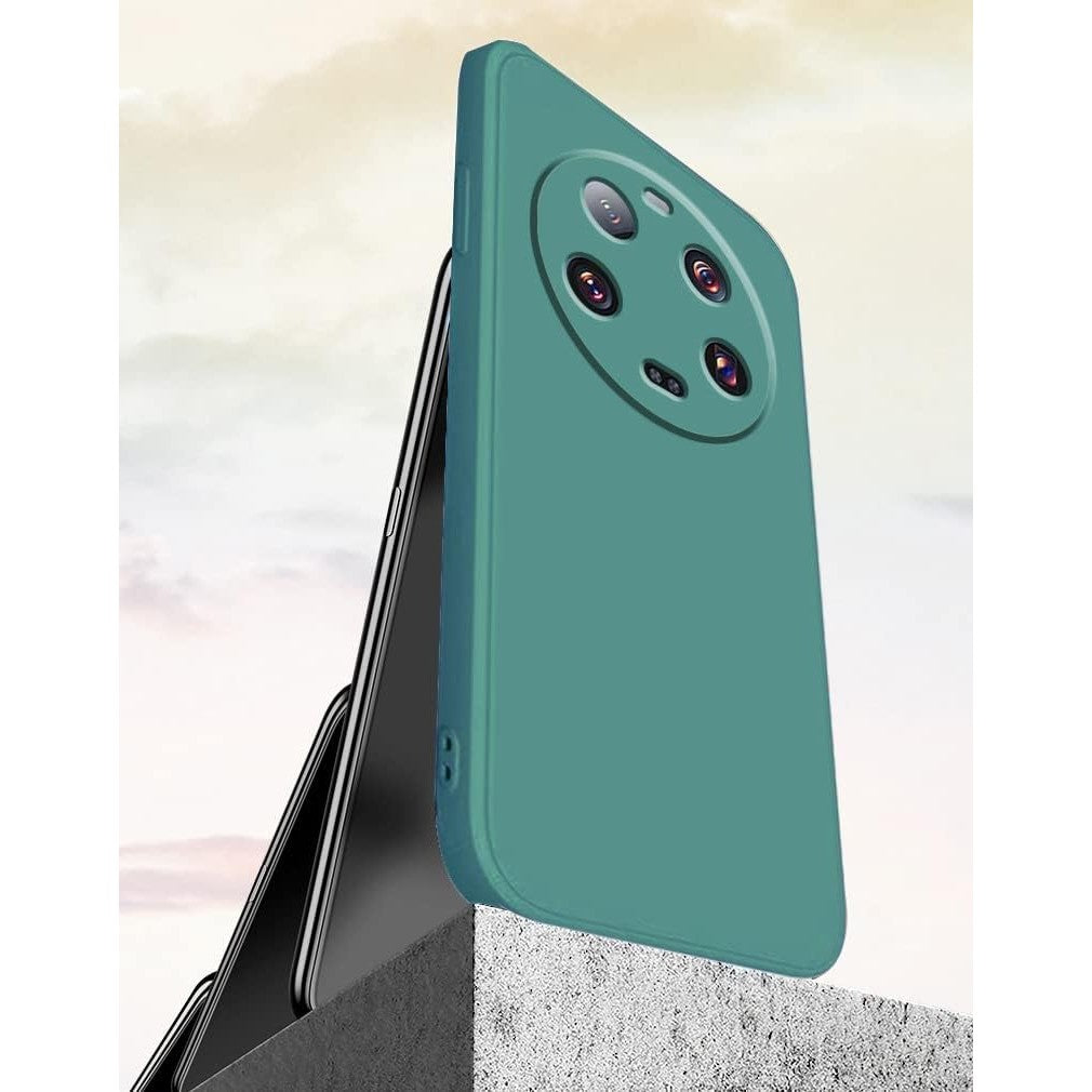 Husa de Protectie, Flippy, pentru Xiaomi 14 Ultra, Liquid Silicone, cu Microfibra pe Interior, Protectie Antisoc, Compatibil Incarcare Wireless, Verde-2