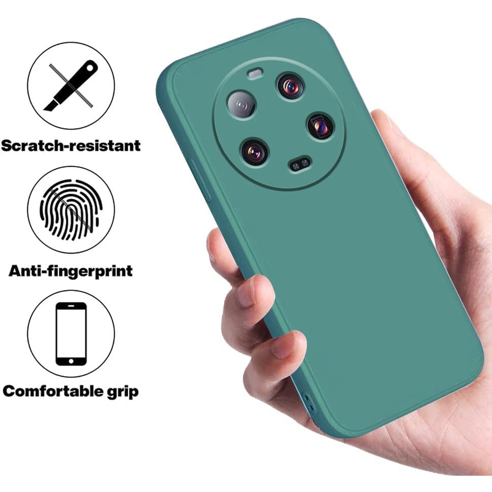 Husa de Protectie, Flippy, pentru Xiaomi 14 Ultra, Liquid Silicone, cu Microfibra pe Interior, Protectie Antisoc, Compatibil Incarcare Wireless, Verde-4