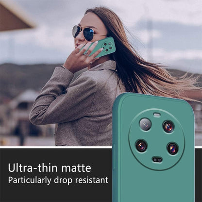 Husa de Protectie, Flippy, pentru Xiaomi 14 Ultra, Liquid Silicone, cu Microfibra pe Interior, Protectie Antisoc, Compatibil Incarcare Wireless, Verde-5