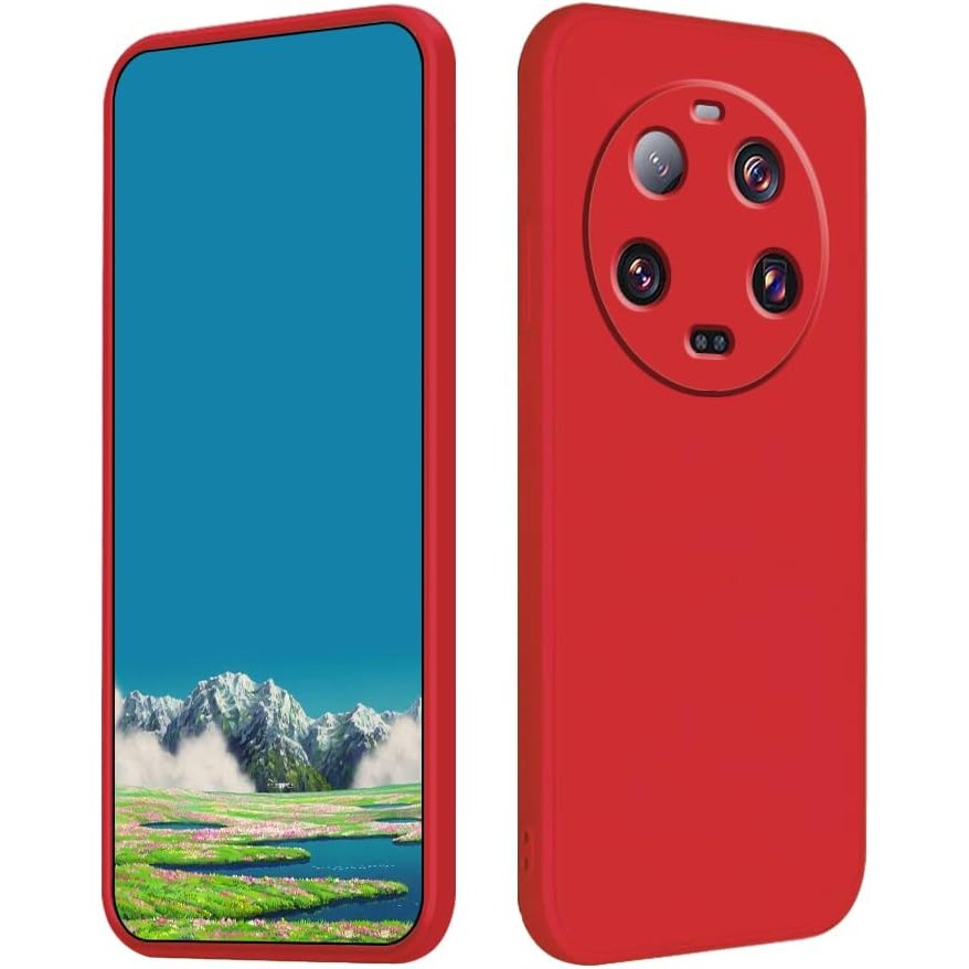 Husa de Protectie, Flippy, pentru Xiaomi 14 Ultra, Liquid Silicone, cu Microfibra pe Interior, Protectie Antisoc, Compatibil Incarcare Wireless, Rosu-0
