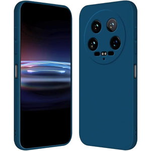 Husa de Protectie, Flippy, pentru Xiaomi 14 Ultra, Liquid Silicone, cu Microfibra pe Interior, Protectie Antisoc, Compatibil Incarcare Wireless, Albastru-0