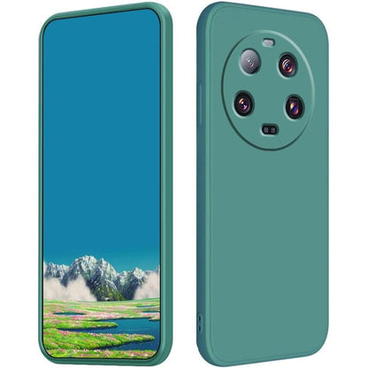 Husa de Protectie, Flippy, pentru Xiaomi 14 Ultra, Liquid Silicone, cu Microfibra pe Interior, Protectie Antisoc, Compatibil Incarcare Wireless, Verde-0
