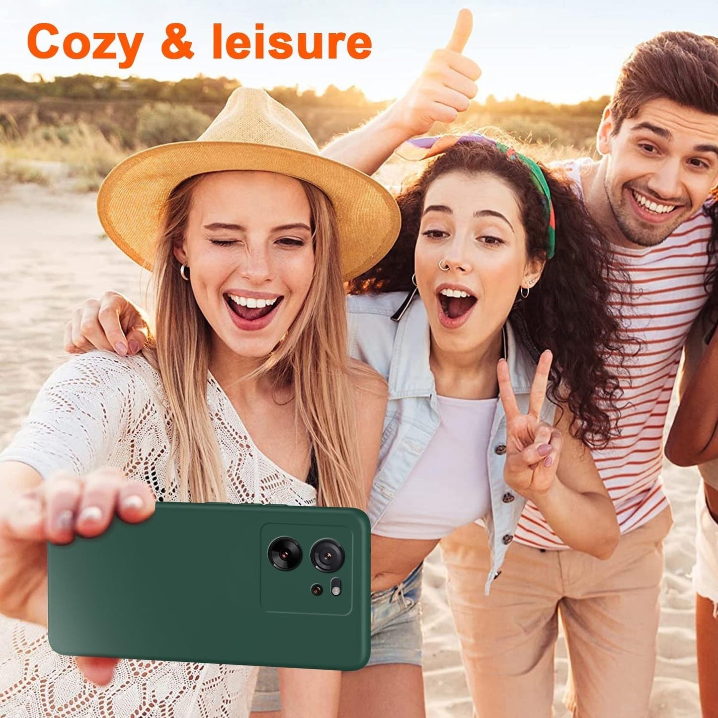 Husa de Protectie, Flippy, pentru Xiaomi Redmi 13T, Liquid Silicone, cu Microfibra pe Interior, Protectie Antisoc, Compatibil Incarcare Wireless, Verde-1