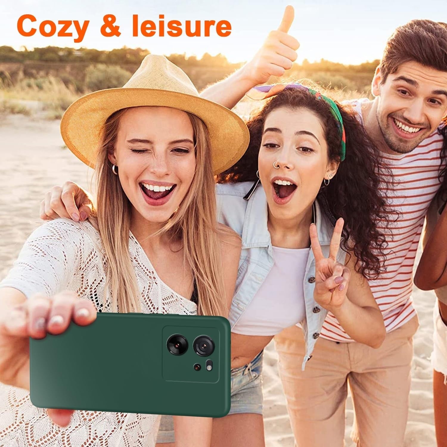 Husa de Protectie, Flippy, pentru Xiaomi Redmi 13T, Liquid Silicone, cu Microfibra pe Interior, Protectie Antisoc, Compatibil Incarcare Wireless, Verde-1