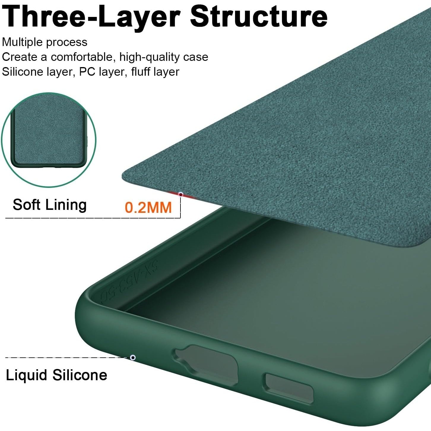 Husa de Protectie, Flippy, pentru Xiaomi Redmi 13T, Liquid Silicone, cu Microfibra pe Interior, Protectie Antisoc, Compatibil Incarcare Wireless, Verde-2