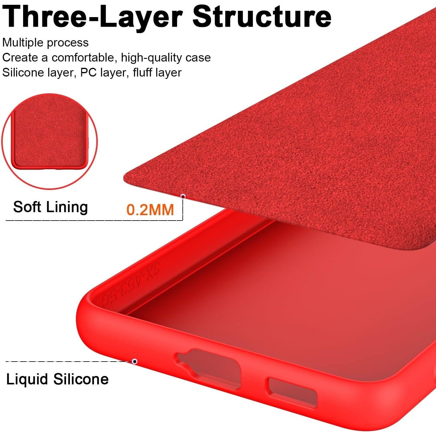 Husa de Protectie, Flippy, pentru Xiaomi Redmi 13T, Liquid Silicone, cu Microfibra pe Interior, Protectie Antisoc, Compatibil Incarcare Wireless, Rosu-2