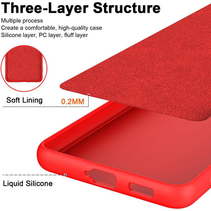 Husa de Protectie, Flippy, pentru Xiaomi Redmi 13T, Liquid Silicone, cu Microfibra pe Interior, Protectie Antisoc, Compatibil Incarcare Wireless, Rosu-2