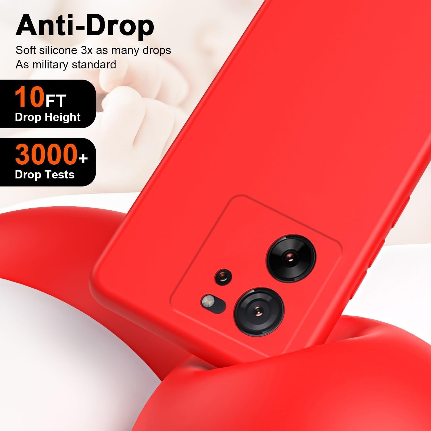 Husa de Protectie, Flippy, pentru Xiaomi Redmi 13T, Liquid Silicone, cu Microfibra pe Interior, Protectie Antisoc, Compatibil Incarcare Wireless, Rosu-4
