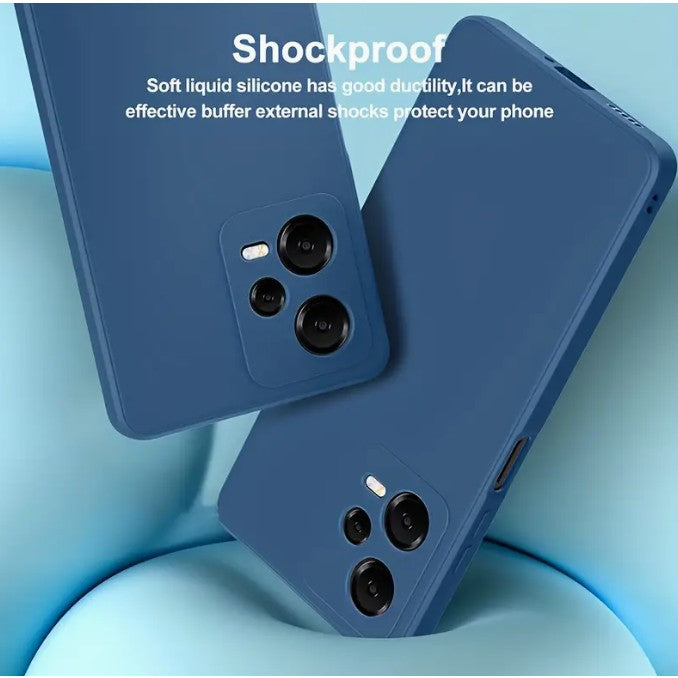 Husa de Protectie, Flippy, pentru Xiaomi Redmi Note 12 Pro 5G, Liquid Silicone, cu Microfibra pe Interior, Protectie Antisoc, Compatibil Incarcare Wireless, Albastru-3