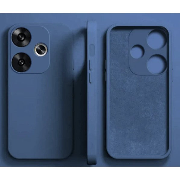 Husa de Protectie, Flippy, pentru Xiaomi Redmi Note 12 Pro 5G, Liquid Silicone, cu Microfibra pe Interior, Protectie Antisoc, Compatibil Incarcare Wireless, Albastru-5