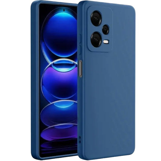Husa de Protectie, Flippy, pentru Xiaomi Redmi Note 12 Pro 5G, Liquid Silicone, cu Microfibra pe Interior, Protectie Antisoc, Compatibil Incarcare Wireless, Albastru-0