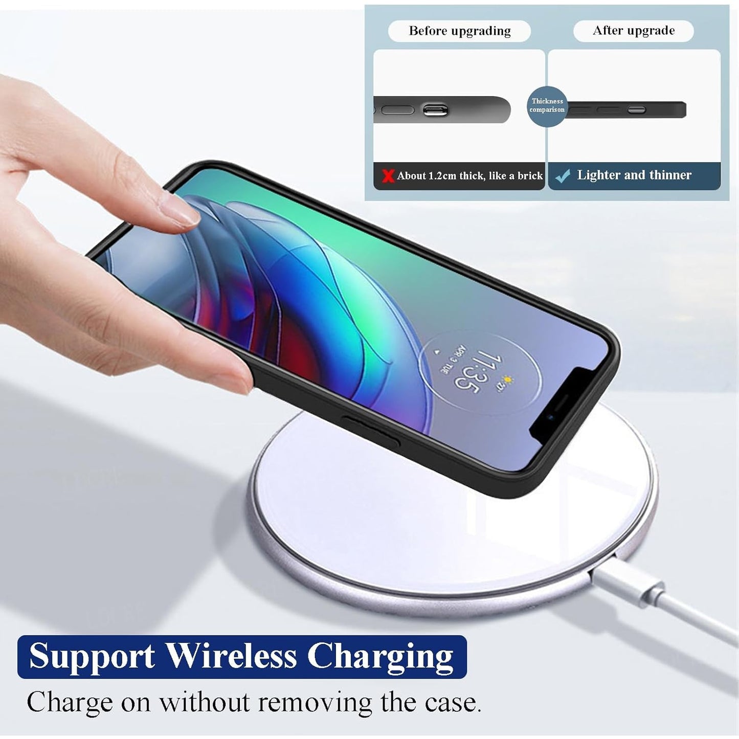 Husa de Protectie, Flippy, pentru Xiaomi Redmi Note 12 Pro 5G, Liquid Silicone, cu Microfibra pe Interior, Protectie Antisoc, Compatibil Incarcare Wireless, Negru-1