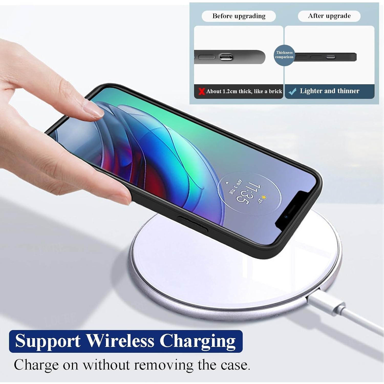 Husa de Protectie, Flippy, pentru Xiaomi Redmi Note 12 Pro 5G, Liquid Silicone, cu Microfibra pe Interior, Protectie Antisoc, Compatibil Incarcare Wireless, Negru-1