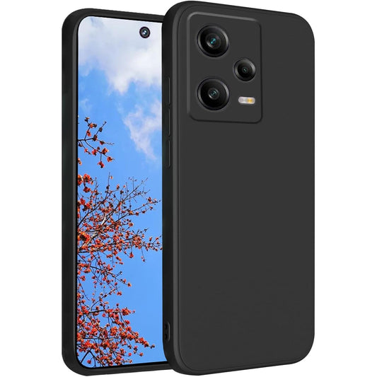 Husa de Protectie, Flippy, pentru Xiaomi Redmi Note 12 Pro 5G, Liquid Silicone, cu Microfibra pe Interior, Protectie Antisoc, Compatibil Incarcare Wireless, Negru-0