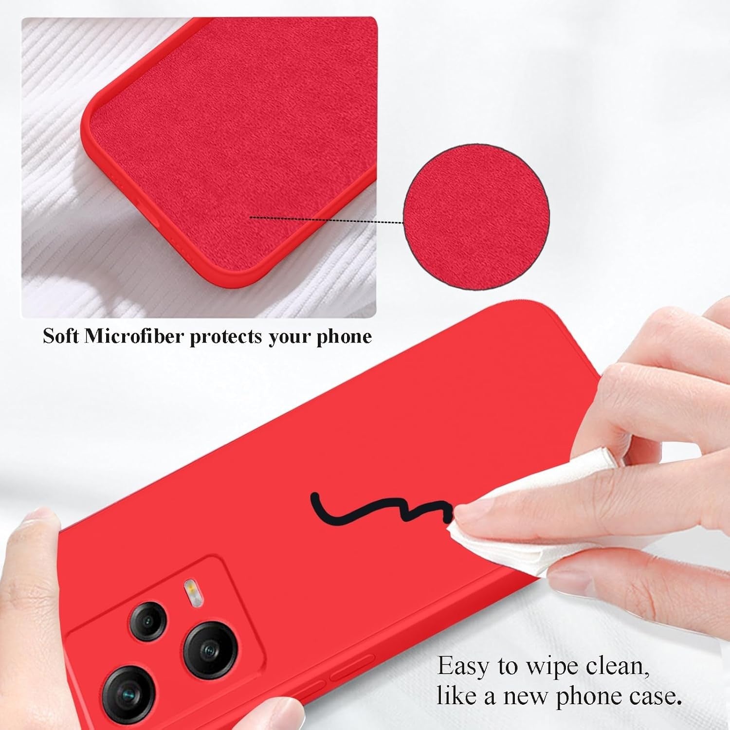 Husa de Protectie, Flippy, pentru Xiaomi Redmi Note 12 Pro 5G, Liquid Silicone, cu Microfibra pe Interior, Protectie Antisoc, Compatibil Incarcare Wireless, Rosu-3