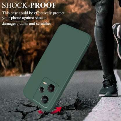 Husa de Protectie, Flippy, pentru Xiaomi Redmi Note 12 Pro 5G, Liquid Silicone, cu Microfibra pe Interior, Protectie Antisoc, Compatibil Incarcare Wireless, Verde-3