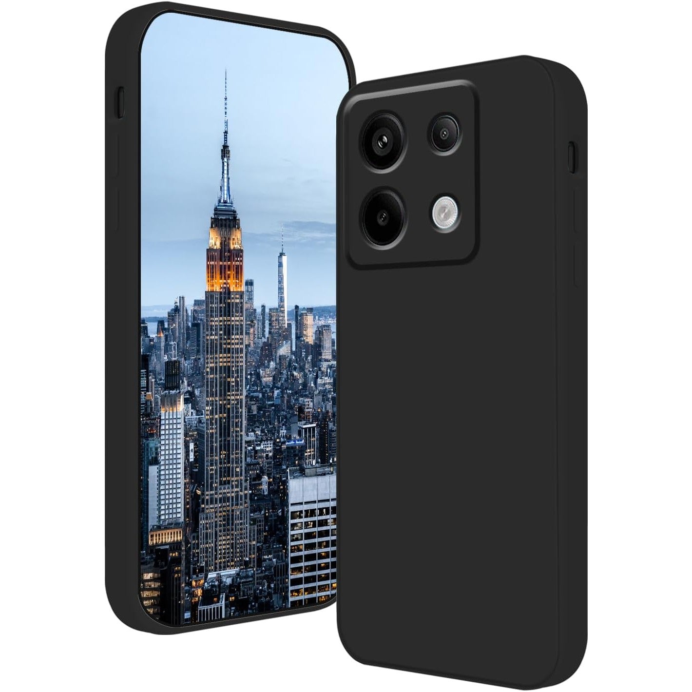 Husa de Protectie, Flippy, pentru Xiaomi Redmi Note 13 5G, Liquid Silicone, cu Microfibra pe Interior, Protectie Antisoc, Compatibil Incarcare Wireless, Negru-0
