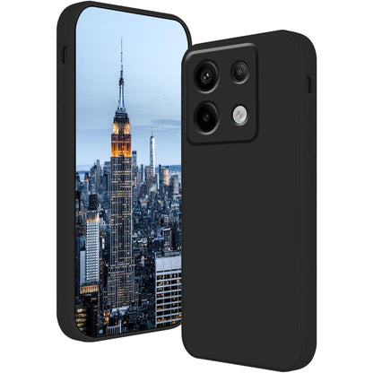 Husa de Protectie, Flippy, pentru Xiaomi Redmi Note 13 5G, Liquid Silicone, cu Microfibra pe Interior, Protectie Antisoc, Compatibil Incarcare Wireless, Negru-0