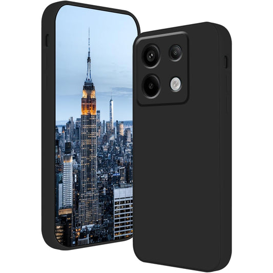 Husa de Protectie, Flippy, pentru Xiaomi Redmi Note 13 5G, Liquid Silicone, cu Microfibra pe Interior, Protectie Antisoc, Compatibil Incarcare Wireless, Negru-0