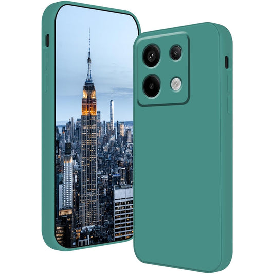 Husa de Protectie, Flippy, pentru Xiaomi Redmi Note 13 5G, Liquid Silicone, cu Microfibra pe Interior, Protectie Antisoc, Compatibil Incarcare Wireless, Verde-0