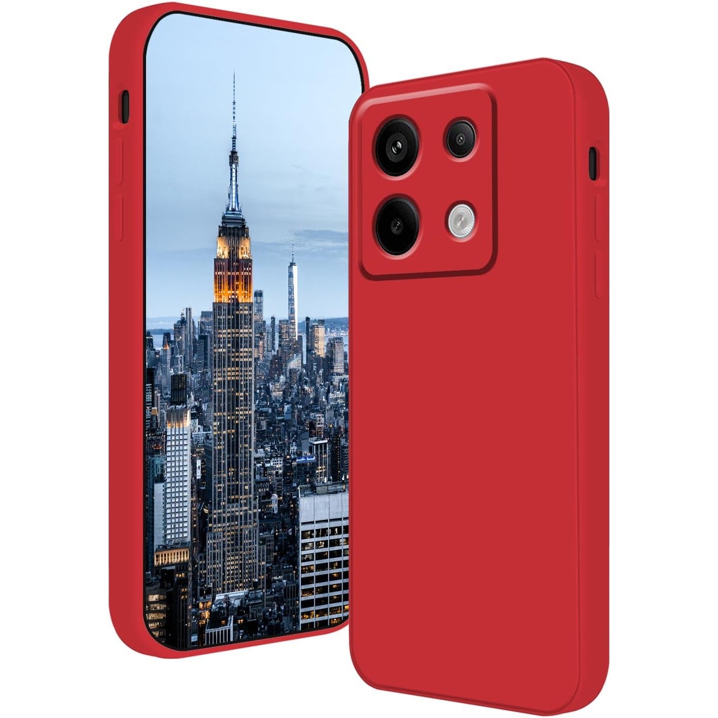 Husa de Protectie, Flippy, pentru Xiaomi Redmi Note 13 Pro 5G, Liquid Silicone, cu Microfibra pe Interior, Protectie Antisoc, Compatibil Incarcare Wireless, Rosu-0