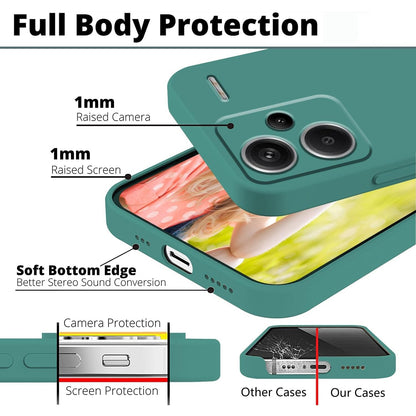 Husa de Protectie, Flippy, pentru Xiaomi Redmi Note 13 Pro Plus 5G, Liquid Silicone, cu Microfibra pe Interior, Protectie Antisoc, Compatibil Incarcare Wireless, Verde-8