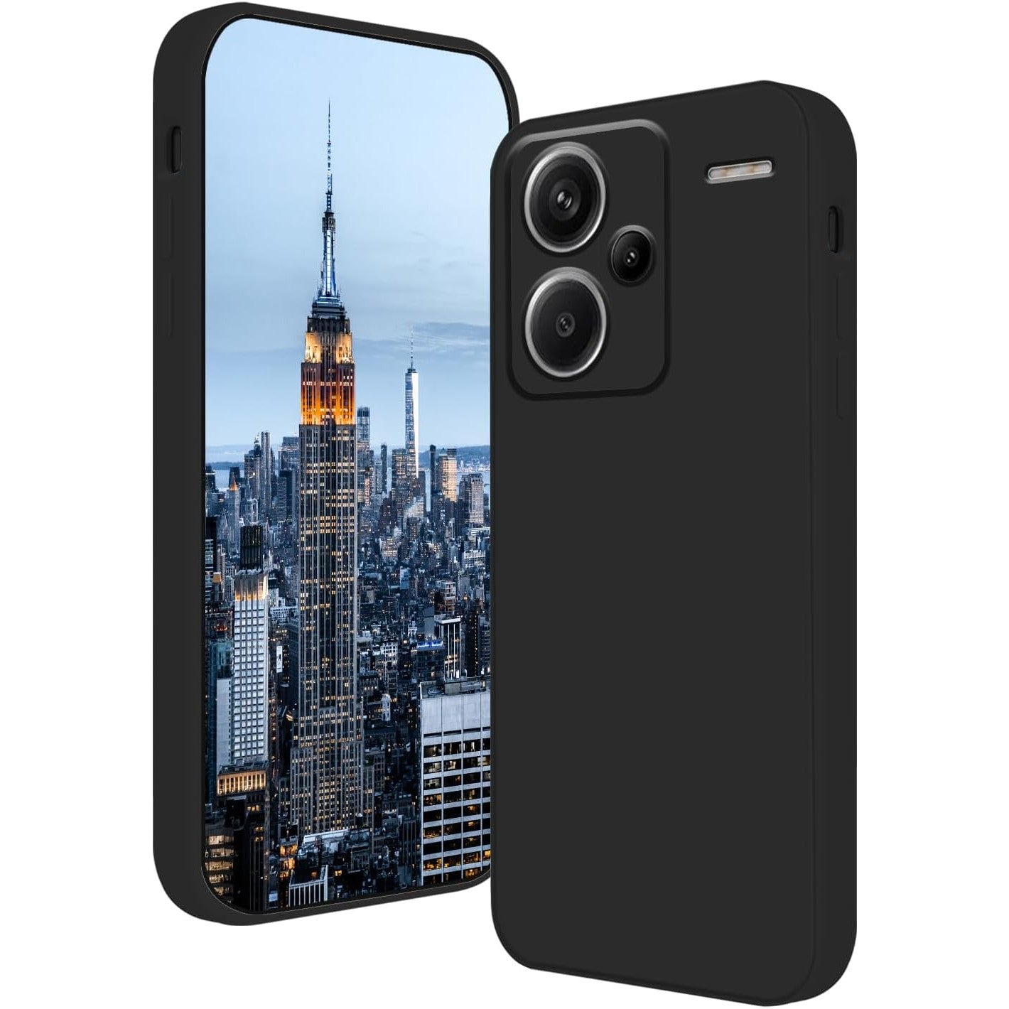 Husa de Protectie, Flippy, pentru Xiaomi Redmi Note 13 Pro Plus 5G, Liquid Silicone, cu Microfibra pe Interior, Protectie Antisoc, Compatibil Incarcare Wireless, Negru-0