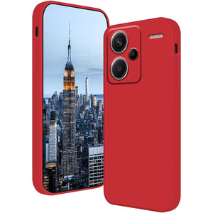Husa de Protectie, Flippy, pentru Xiaomi Redmi Note 13 Pro Plus 5G, Liquid Silicone, cu Microfibra pe Interior, Protectie Antisoc, Compatibil Incarcare Wireless, Rosu-0