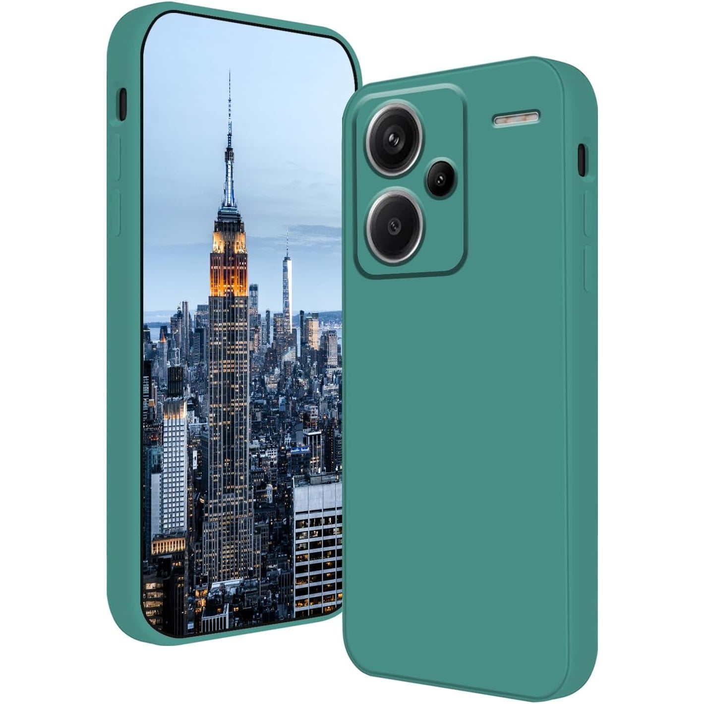 Husa de Protectie, Flippy, pentru Xiaomi Redmi Note 13 Pro Plus 5G, Liquid Silicone, cu Microfibra pe Interior, Protectie Antisoc, Compatibil Incarcare Wireless, Verde-0