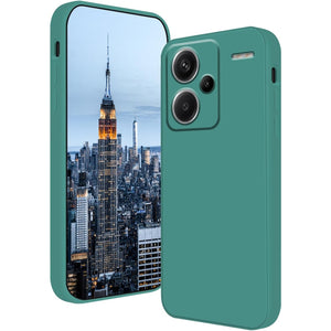 Husa de Protectie, Flippy, pentru Xiaomi Redmi Note 13 Pro Plus 5G, Liquid Silicone, cu Microfibra pe Interior, Protectie Antisoc, Compatibil Incarcare Wireless, Verde-0
