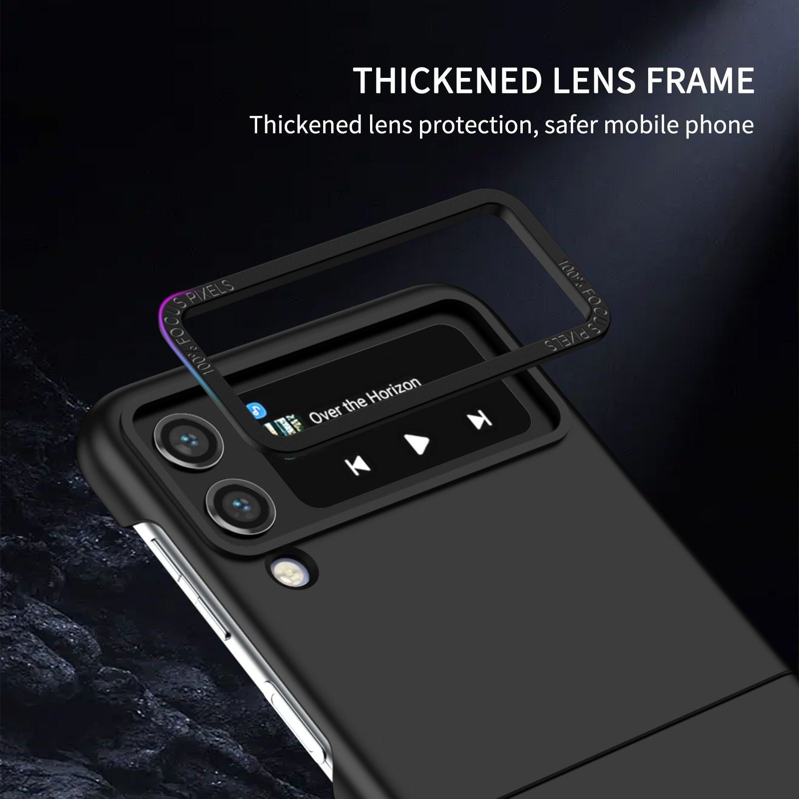 Husa de protectie Flippy, Pliere Tridimensionala, Multifunctionala, PC, pentru  Samsung Galaxy Z Flip 3 , Negru-1