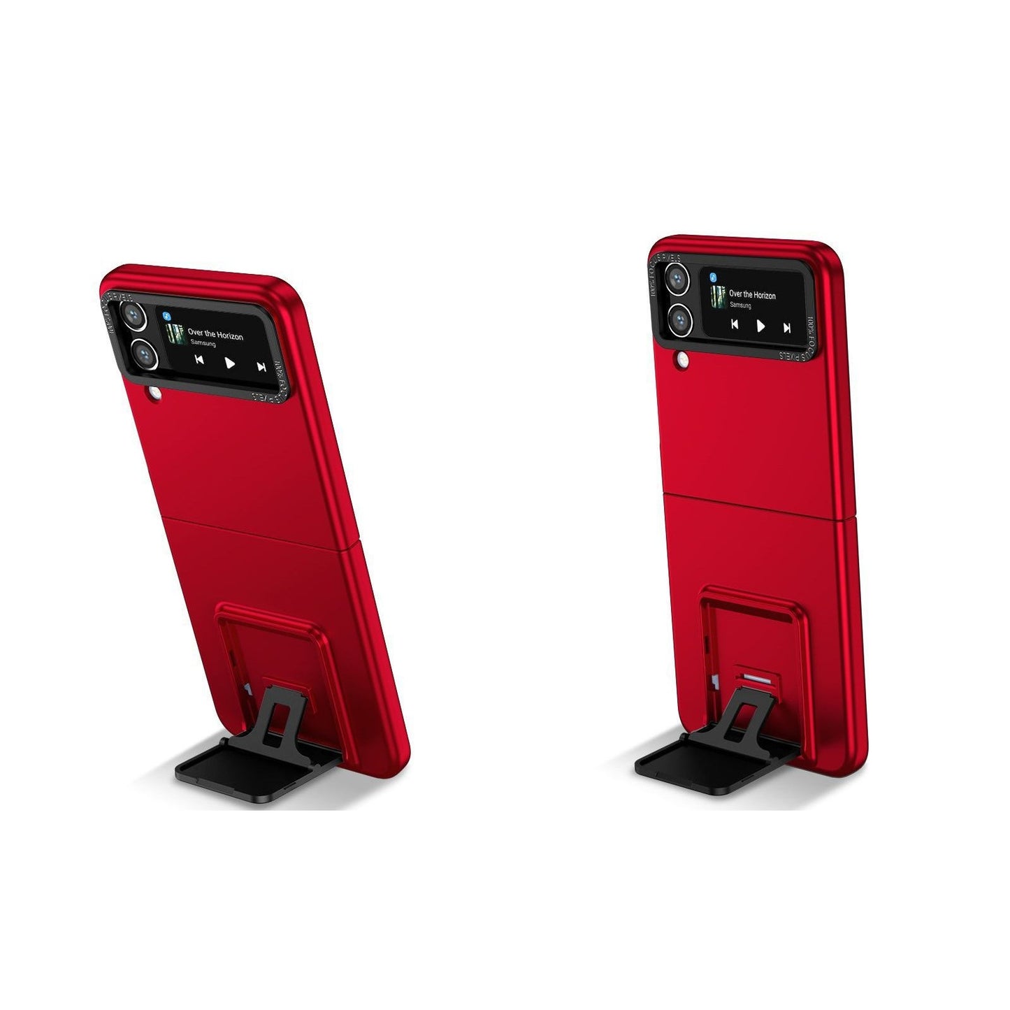 Husa de protectie Flippy, Pliere Tridimensionala, Multifunctionala, PC, pentru Samsung Galaxy Z Flip 4 / Z Flip 4 5G , Rosu-2
